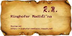 Ringhofer Madléna névjegykártya